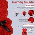 thumbnail image 5 of RECUTMS 10 inch Artificial Rose Bear Flowers Wedding Party Decoration Gift Box(Red), 5 of 7
