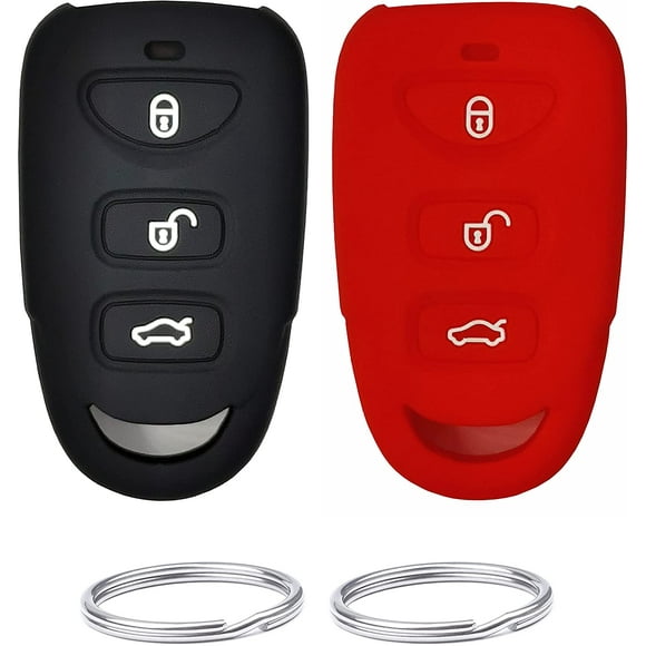 REPROTECTING Silicone Rubber Key Fob Cover Compatible with 2006-2019 Hyundai Accent Elantra Genesis Sonata Kia Forte