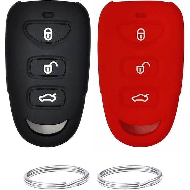 Cache-Clés en Silicone Réutilisable Compatible avec Hyundai Accent Elantra Genesis Sonata Kia Forte 2006-2019