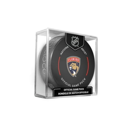 Panthers Official Game Hockey Puck with Holder