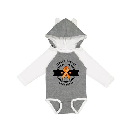 

Inktastic Kidney Cancer Awareness with Orange Ribbon and Banner Gift Baby Boy or Baby Girl Long Sleeve Bodysuit