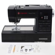 SINGER® Heavy Duty 6600C Sterling Computerized Sewing Machine + Accessory Kit | 100 Built-In Stitches, 215 Stitch Applications | 1100 Stitches/min | Metal frame, LCD Screen & 6 One-Step Buttonhole