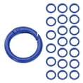 thumbnail image 1 of Uxcell 24 Pcs Trigger Spring O Rings, 0.6 Inch Round Snap Clip Small Welded Multi-Purpose Metal Rings, Navy, 1 of 6