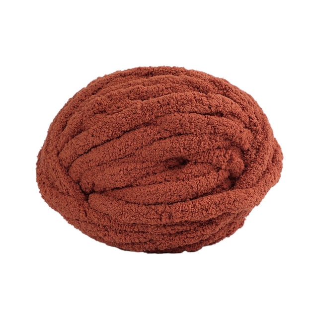 Hilo de chenilla grueso, hilo jumbo grueso de 2 cm de grosor, hilo voluminoso para tejer, Tree Caramelo
