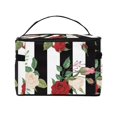 thumbnail image 3 of Yiaed Rose Flowers Print Makeup Bag Travel Cosmetic Bags for Women Girls Zipper Pouch Makeup Organizer, 3 of 4
