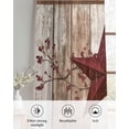 thumbnail image 6 of Red Texas Star Vintage Sheer Curtains 54 Inch Length 2 Panels Set for Living Room/Bedroom, Farmhouse Berry Brown Wooden Kitchen Curtains Grommet Semi-Sheer Curtains Drapes Window Treatments 42"x54"x2, 6 of 7