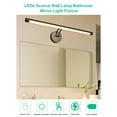thumbnail image 2 of Lámpara frontal de espejo Irfora D C5V 40CM / 15.7Inch LED Aplique Lámpara de pared Espejo de baño Accesorio de luz Control de luz sensible / Brillo regulable continuo ajustable / Cambio de temperatur Irfora Lámpara frontal de espejo, 2 of 7