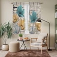 thumbnail image 6 of Watercolor Flowers Kitchen Curtains 63 Inch Length, Vintage Tulips Floral Barn Doors Wood Grain Tiers Curtains for Living Room Berdoom, Light Filtering Drapes Window Treatment 2 Panels 42"Wx63"L, 6 of 8