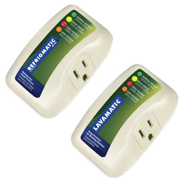 Combo de protectores contra sobretensiones Refrigmatic para refrigerador y lavadora