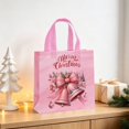 thumbnail image 4 of Clearance Under $1 Christmas Non-Woven Tote Bag with Handles - Pink Style 1, 4 of 5