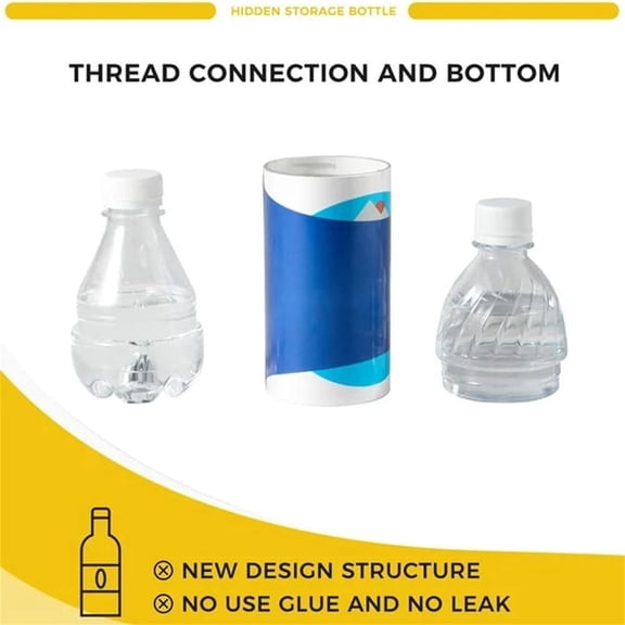 Secret Water Bottle Diversion Safe Hidden Compartment Stash Can for Valuables Realistic Design Hide Money Cards Keys for Travel Security and Home Privacy - 1PC