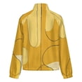 thumbnail image 6 of Jackets for Women Winter Coat Jackets Flannel Stand Collar Jacket(Abstract Mustard Yellow Artwork,Size:S-4XL), 6 of 7