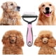 thumbnail image 2 of Cepillo para gatos o perros de pelo largo para el aseo. Cepillo desenredante de doble hoja para eliminar el subpelo y los nudos, cepillando a tu mascota de forma segura., 2 of 5