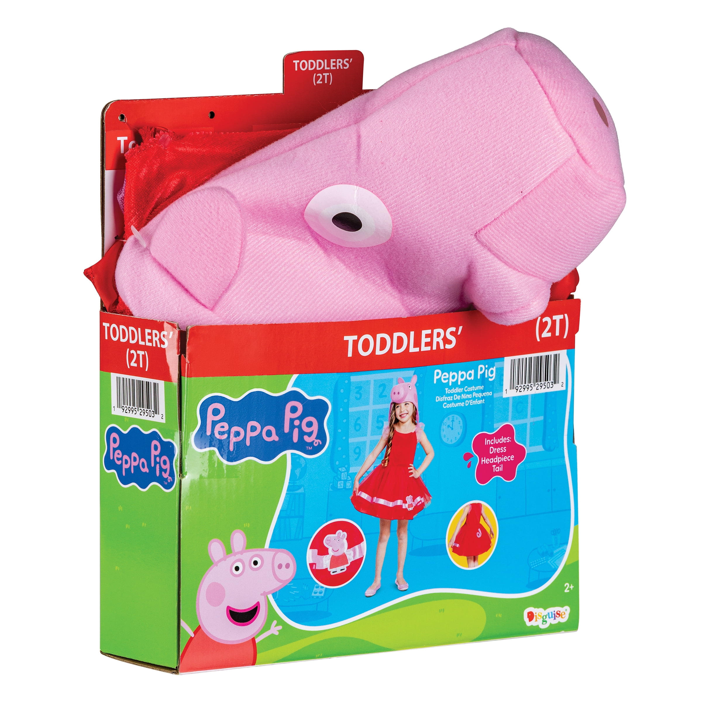 Peppa Pig Peppa Tutu Halloween Costume for Children, Toddlers Size 2T, by Disguise