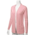 thumbnail image 2 of Cielo Women & Plus Open Front Drape Classic Knit Cardigan With Pockets, 2 of 4