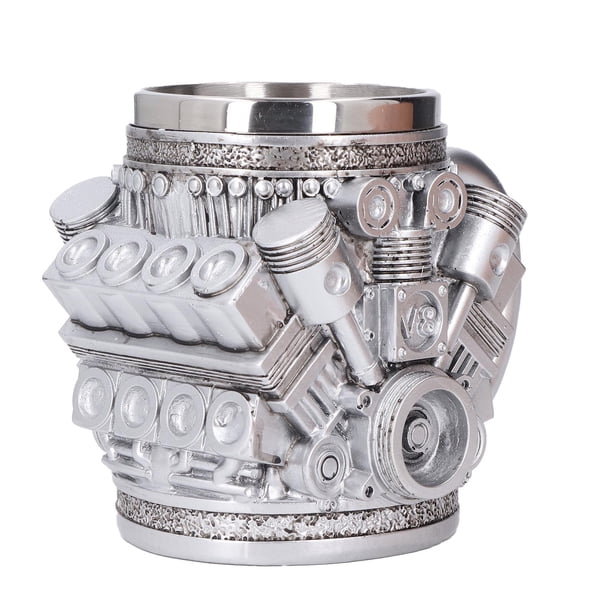 Taza De Café, Resina De Acero Inoxidable De Acero Inoxidable Taza De Café De Motor De Automóvil Tridimensional Taza De Bebidas Frías Portátil