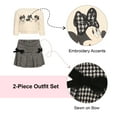 thumbnail image 6 of Disney Clothes Minnie Mouse Baby Girls 2-Piece Skirt Set – Long Sleeve Top & Plaid Skirt Outfit Set (12M–24M), 6 of 8