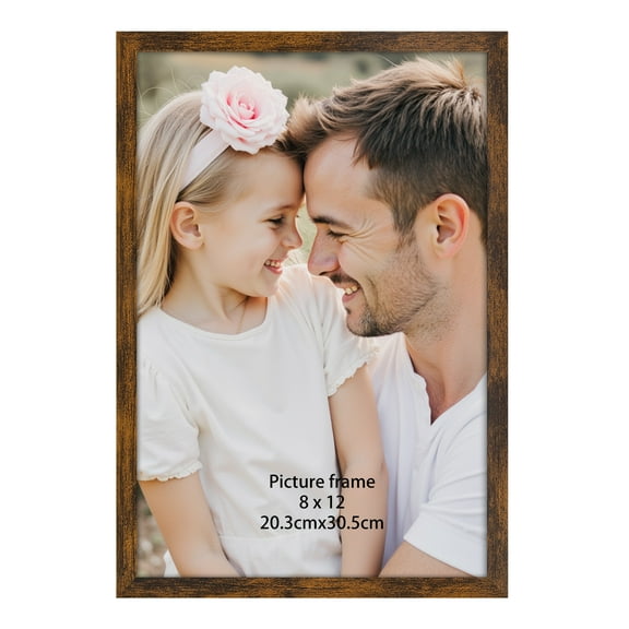 8x12 Picture Frame（1 Pack）, Classic Photo Frames 8x12 for Tabletop or Wall Vertical or Horizontal Display, Brown