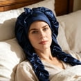 thumbnail image 5 of Extra Long Satin Bonnet for Braids Dreadlocks Curly Hair Large Silk Sleep Cap Adjustable Soft Hair Protection Wrap for Women Night Sleeping, 5 of 5