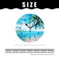 thumbnail image 2 of ATEDEANEI 12" Wall Clock Battery Operated Silent Non Ticking Hawaii Beach With Palm Trees Multicolor, 2 of 5