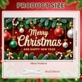 thumbnail image 2 of Red Background Christmas Banner Gold Lettering Xmas Display Christmas Ornaments Pine Branches Holiday Backdrop for Christmas Party New Year Celebration Family Gathering, 2 of 3