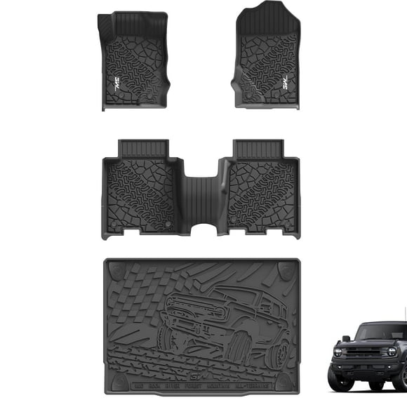 Alfombrillas y forro de carga de 3 W para Ford Bronco de 4 puertas 2021-2024