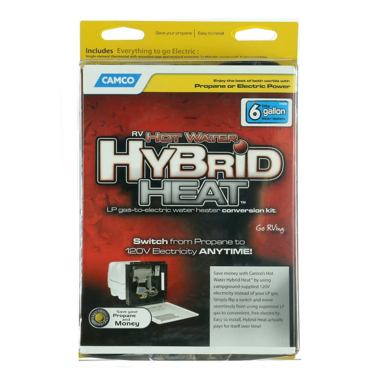 Camco 11673 - 6 gal. Water Heater Converter for Converting RV LP Gas Water  Heaters to 120V Electricity On Demand - Walmart.com