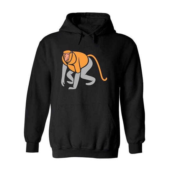 Proboscis Monkey Hoodie Men -Image by Shutterstock, Male 3X-Large