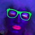 thumbnail image 4 of Dserhfy Neon Glow Glasses UV Black Light Absorption Luminous Party Glasses 5 Colors Glow in The Dark Birthday Wedding Decorations Party Supplies, 4 of 8