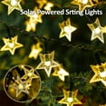 thumbnail image 3 of Solar Star Twinkle String Lights,8 Modes Solar Powered Fairy Light Waterproof Lights for Indoor Outdoor Wedding Christmas Party Decoration(Warm White-16.4ft-20led), 3 of 7