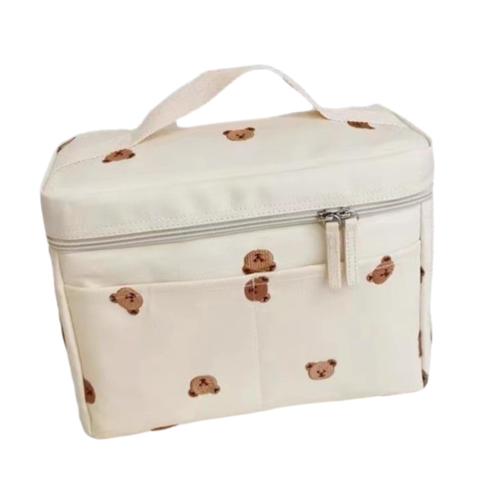 LeeQinersw Baby Diaper Bag Canvas Lightweight Portable Diaper Organizer Pouch Baby Stroller White