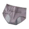 thumbnail image 2 of Fnooota Underwear Women, Briefs High Waist 100% Cotton Seamless Panties Light Breathable Comfort Stretchy Purple ,XL, 2 of 3