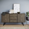 thumbnail image 2 of Simpli Home Lowry Solid Acacia Wood Sideboard Buffet in Gray, 2 of 6