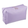 thumbnail image 1 of 1 Uds Neceser de maquillaje, neceser de viaje, estuche de cuero PU impermeable, neceser de maquillaje para mujer, talla S, púrpura, 1 of 1