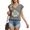 Dark Gray, variant on Women's White Daisy Boho Floral Minimal Fresh Aesthetic Graphic V Neck Sleeveless Tops T Shirt Trendy Casual Tees
