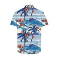 thumbnail image 5 of Yghzkop Men's Hawaiian Print Short Sleeve Shirt Button Down Turndown Collar Tropical Vacation Beach Party Aloha Casual Linen Shirt Summer Resort Wear, 5 of 5