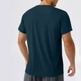 thumbnail image 4 of Coorders George Mens Lightweight Workout Tops, Relaxed Stretch Short Sleeve Shirt Big and Tall Mens Summer, Navy, Size S, 4 of 8