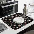 thumbnail image 3 of Pioneer Flower Floral Print Pattern Kitchen Dish Drying Mat 1 Pack, Ultra Absorbent Microfiber Drainer Mat, 16"x18", 3 of 6