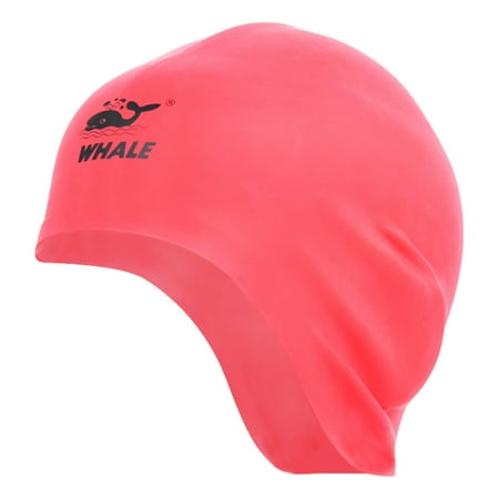 Free Size Unisex Particles Swimming Cap Hat Waterproof Hair Care Protect Ears Silicone Swim