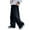 Black, variant on dazeni Boy's Wide Leg Baggy Sweatpants High Waisted Parachute Pant Solid Elastic Waiste Athletic Track Pants Youth Trendy Sports Comfy Clothes Black 13-14 Years
