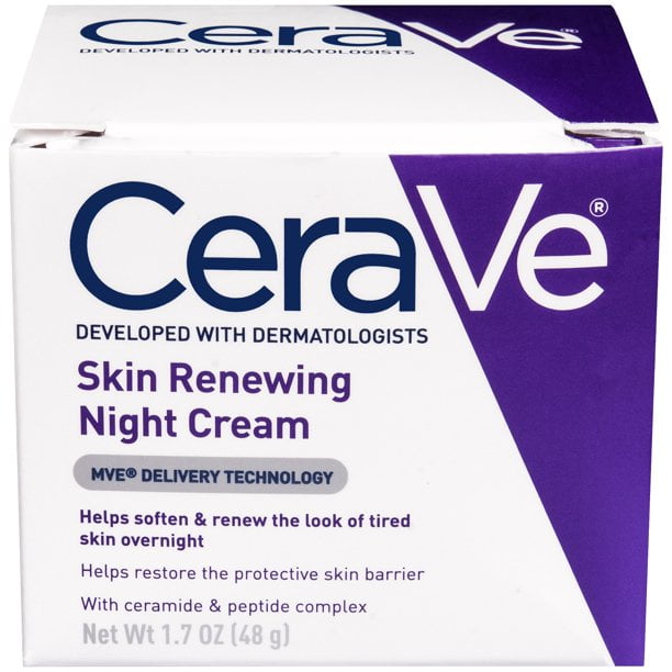 CeraVe Skin Renewing Night Cream for Softer Skin, 1.7 oz.