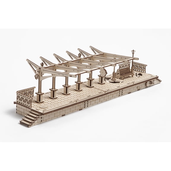 UGears UTG0012 Railway Platform Wooden 3D Model Kit