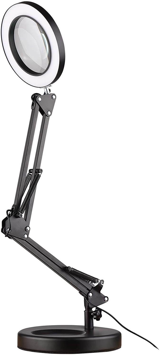 Light Boxes & Loupes Loupes Magnifying Desk Lamp Rotate Magnifier Swing