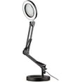 thumbnail image 4 of 5X Magnifying Glass Light with Base Stand USB Desktop Magnifier Lamp LED EyeCaring Light Magnifier Desk Lamp Adjustable Metal Swivel Arm Lamp 3 Color Modes 10 Dimmable Brightness for Reading, 4 of 8