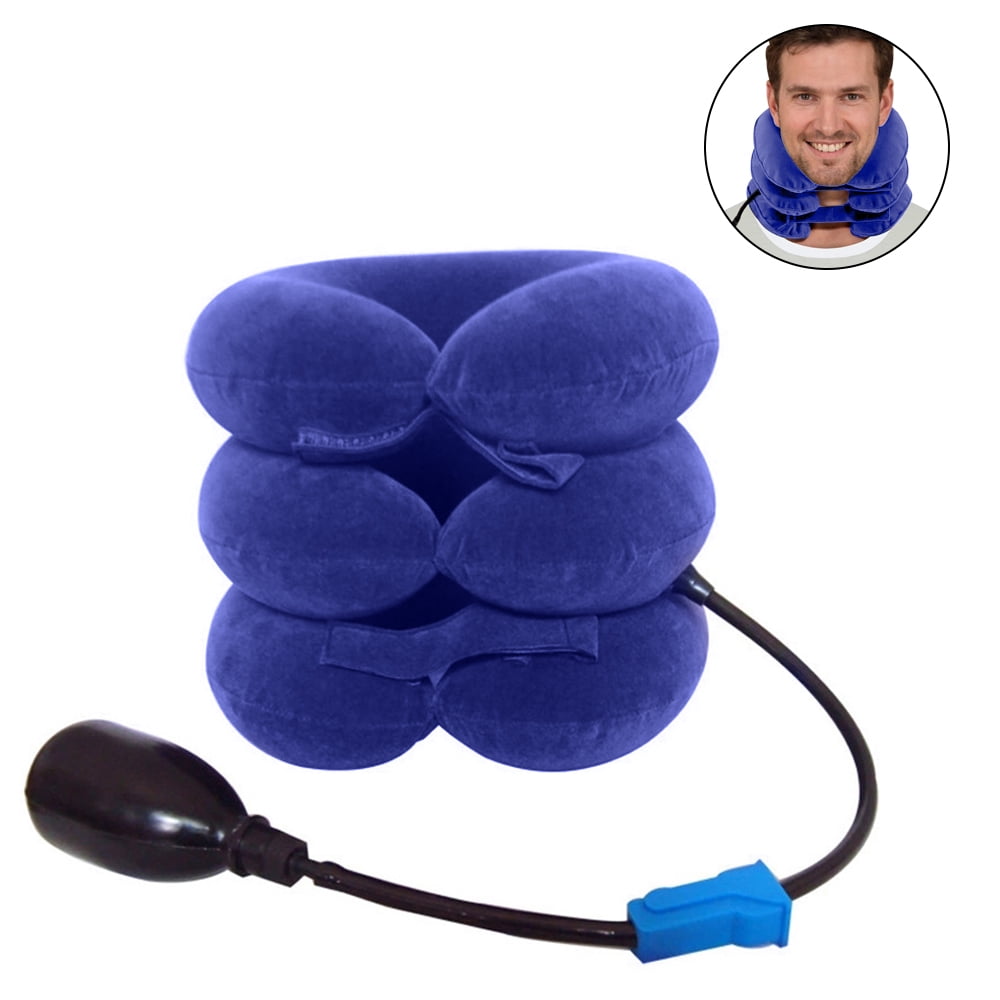 Neck and Shoulder Pain Relief Support Pillow and Relaxation Device. 2 in 1 Cervical and Cervical Retractor Sponge Release Muscle Pillow Travel Cervical Cervical Retractor 