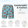 thumbnail image 6 of Picia Turtle pattern Mens Swim Trunks with Compression Liner Stretch Beach Shorts Quick Dry with Zipper Pockets No-Chafing Board Shorts-3X-Large, 6 of 9