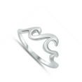thumbnail image 4 of Simple High Polish Ocean Wave Ring .925 Sterling Silver Jewelry Female Male Unisex Size 9, 4 of 4
