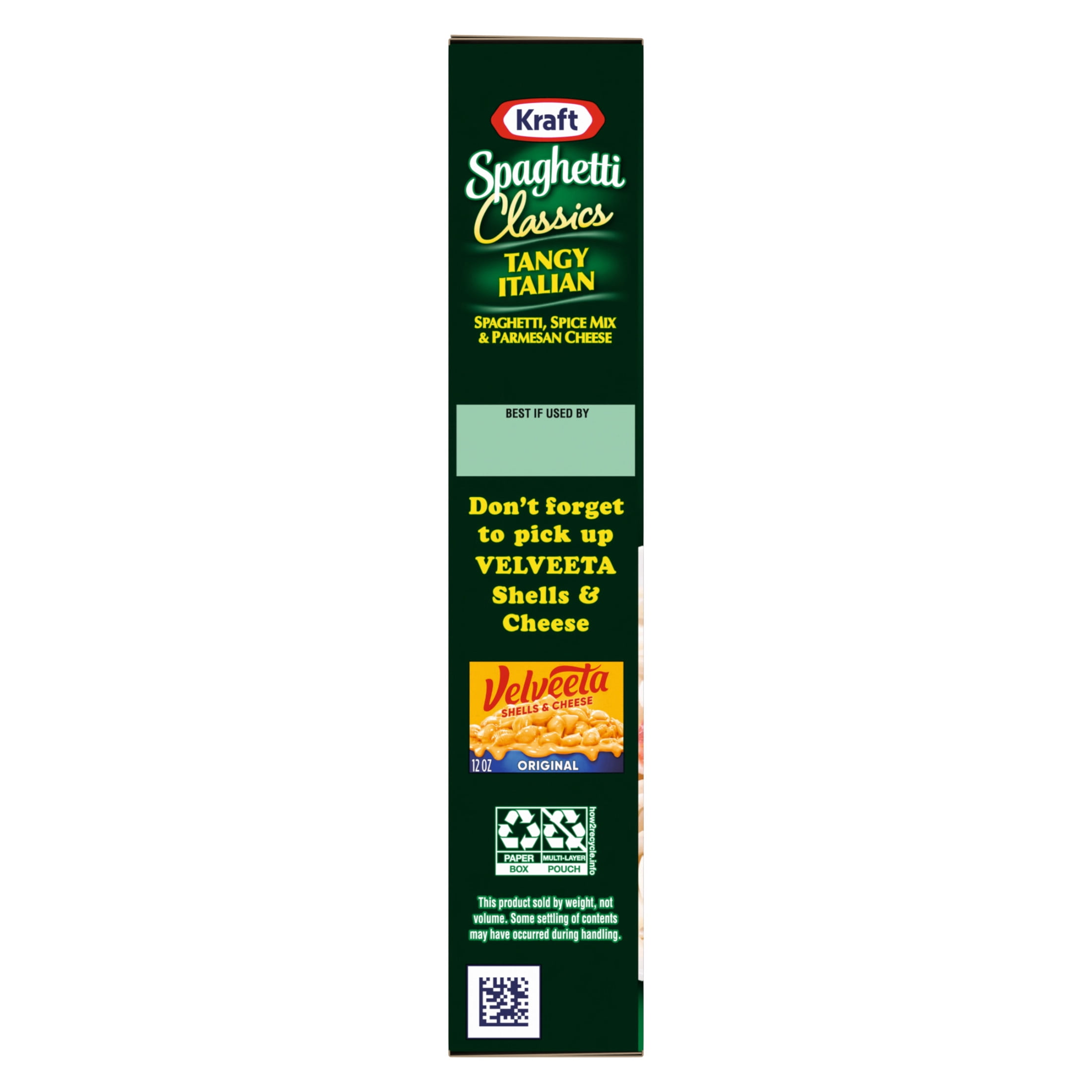 (6 pack) Kraft Spaghetti Classics Tangy Italian Spaghetti, Spices, & Parmesan Cheese Meal Mix, 8 oz Box