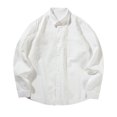 thumbnail image 3 of pstuiky camisetas de manga larga para hombre, Camisa tipo cárdigan de manga larga con cuello vuelto y botones holgados para hombre salir tops xxxl, 3 of 3