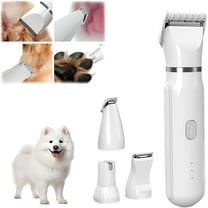 Lettuce Pets Grooming Set, Cabbage Pets Petstyle Pro 4 Different Blades, Electric Trimmer for Dog/Cat, Low Noise 4-in-1 Cordless Pet Grooming Kit for Grooming Paws, Eyes, Ears, Face